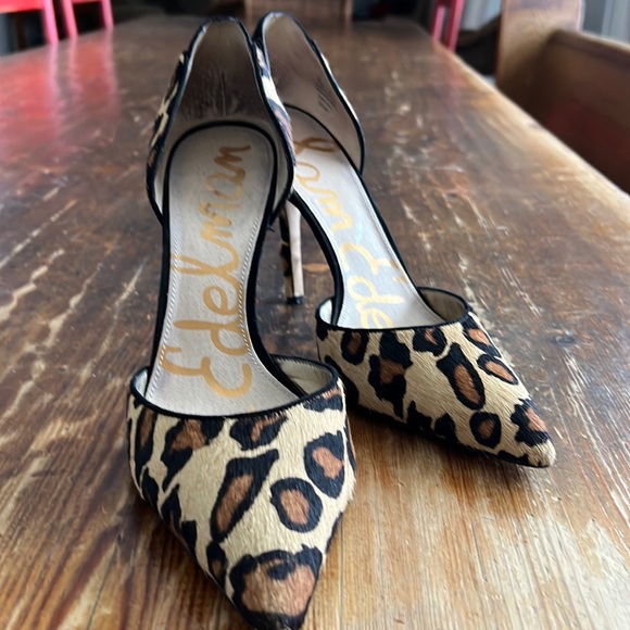 Sam Edelman Leopard Print Heels - Picture 1 of 3